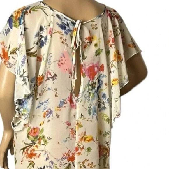 Y2K,vtg,MINT LIMIT  women XL, dress,sheer,chiffon type,bell ,tie,keyhole, NWT - Picture 4 of 15